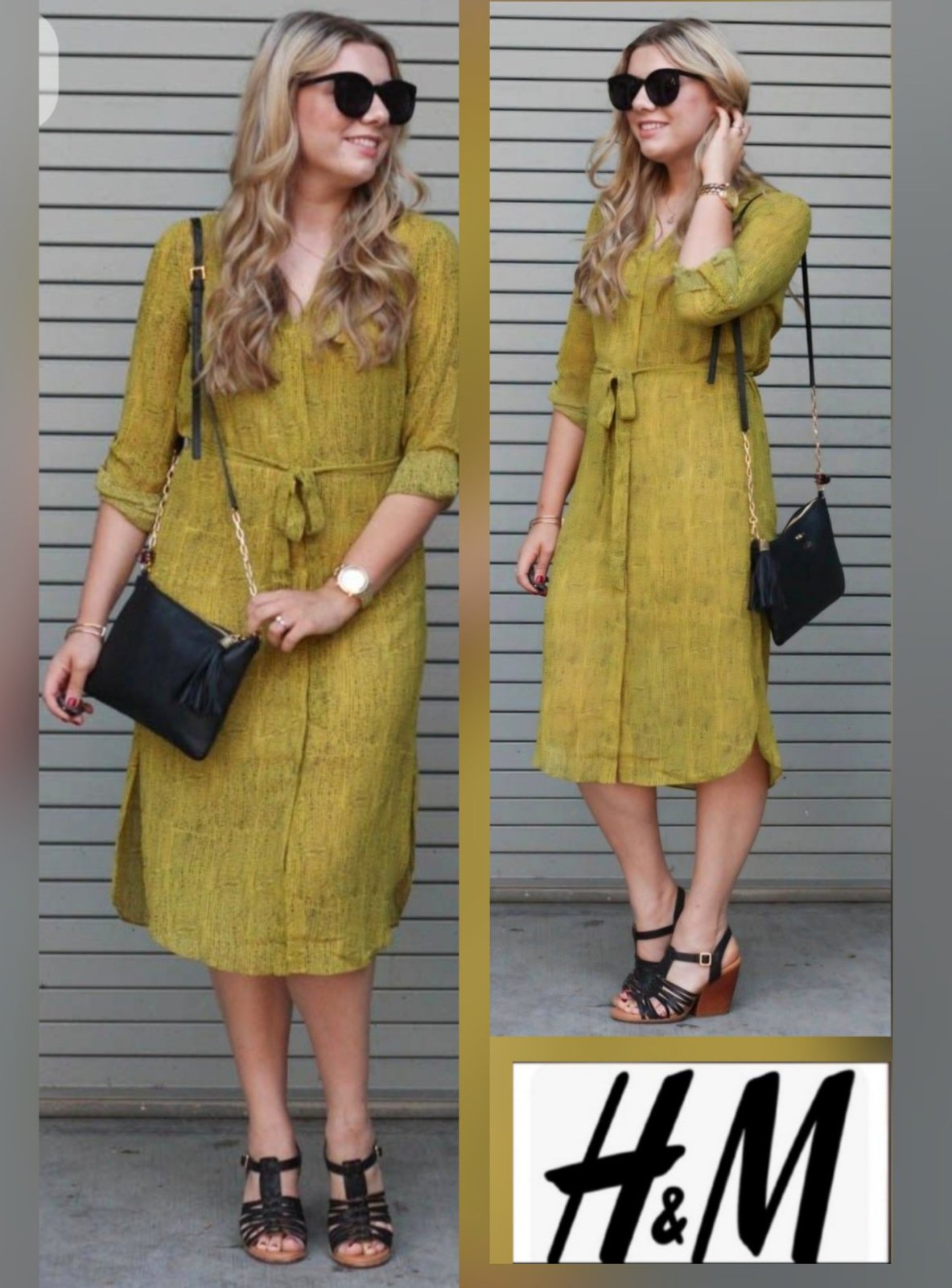 Sublime robe chemise midi h&m ceinturé tt neif