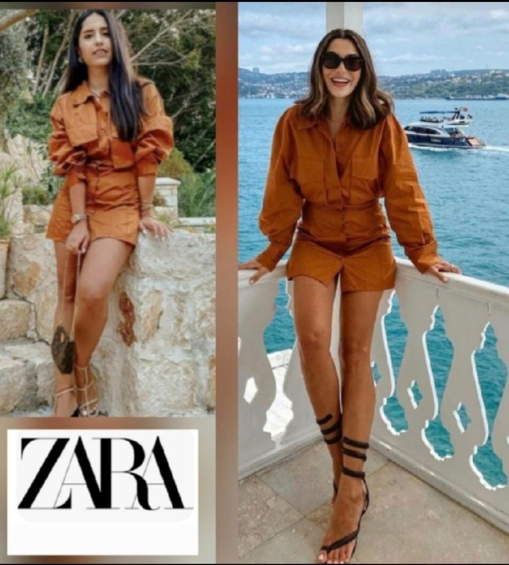 Magnifique robe chemise zara dos ouvert tt neuf