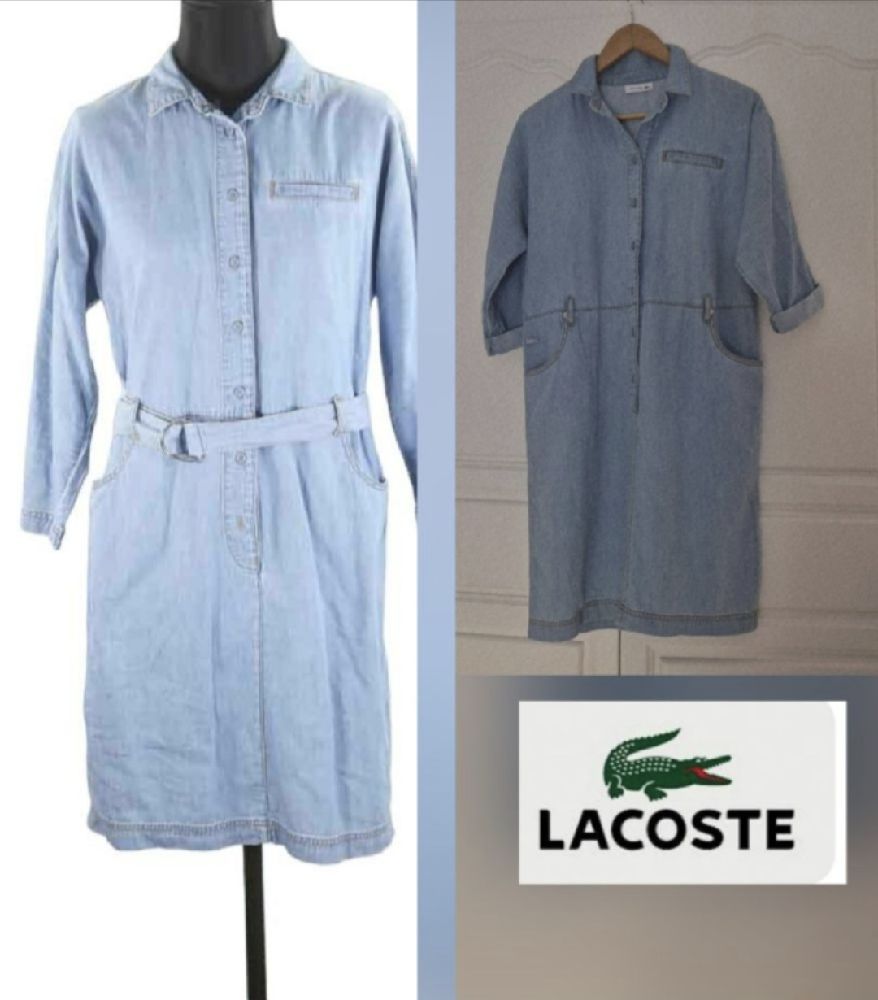 Magnifique robe lacoste avec logo 100%cotton 