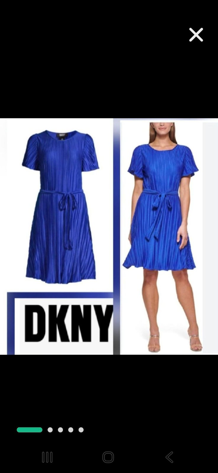 Magnifique robe dkny plisseé ceinturé tt neuve