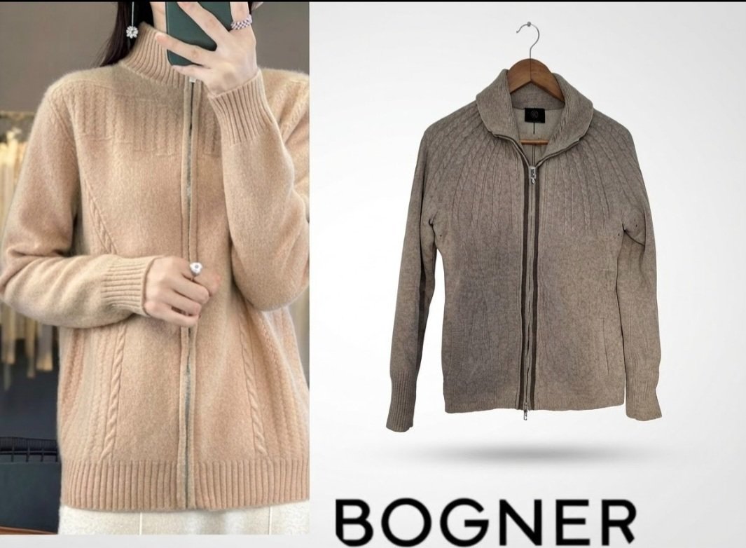 Sublime cardigan BOGNER authentique zippé 