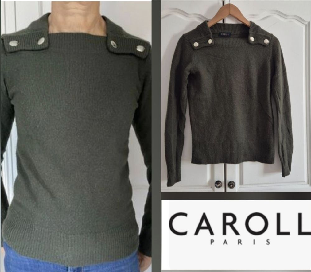 Jolie pull caroll à boutons doré exellent état 