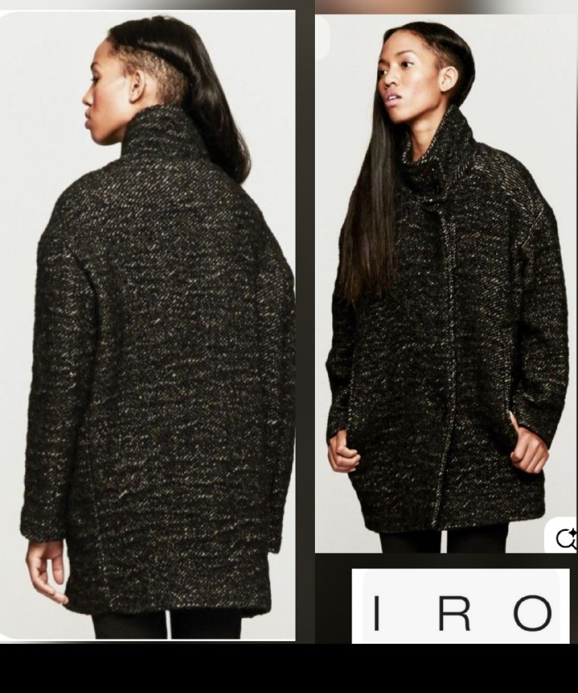 Sublime manteau oversize IRO authentique en laine mélangé 