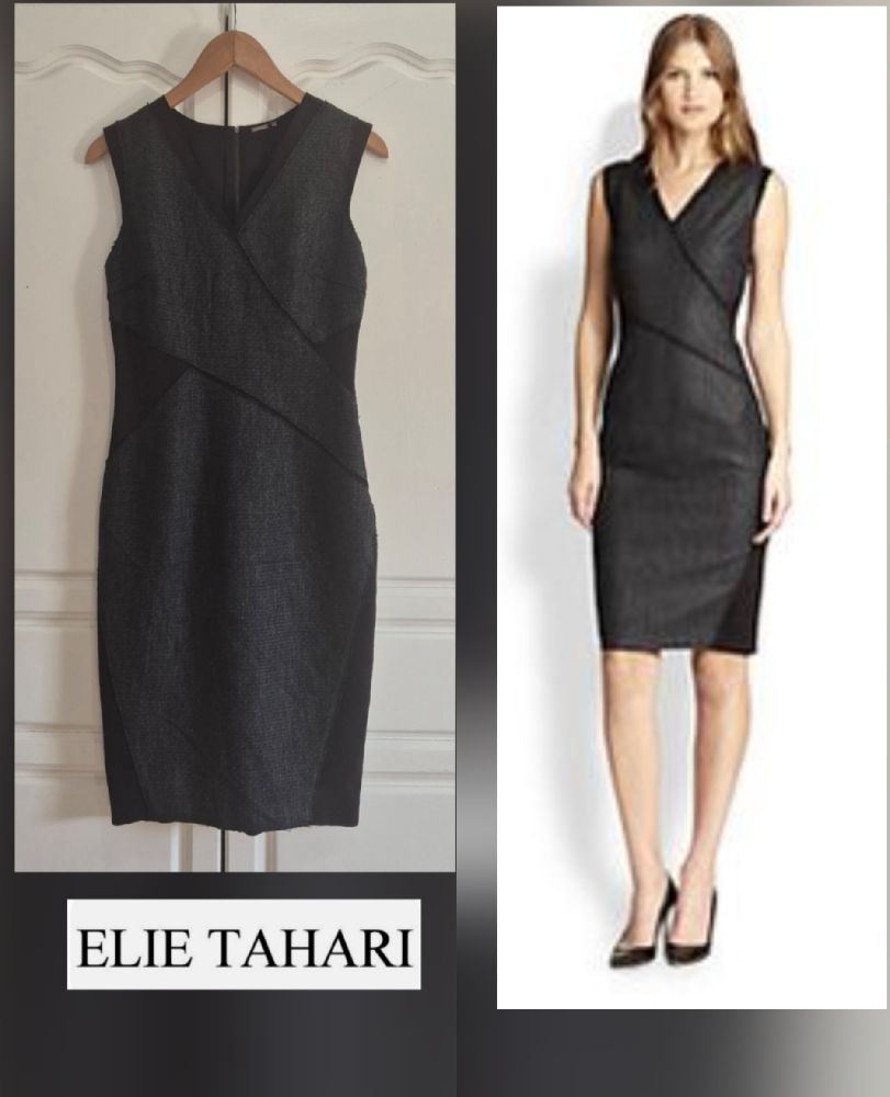 Sublime robe midi elie tahari trés chic