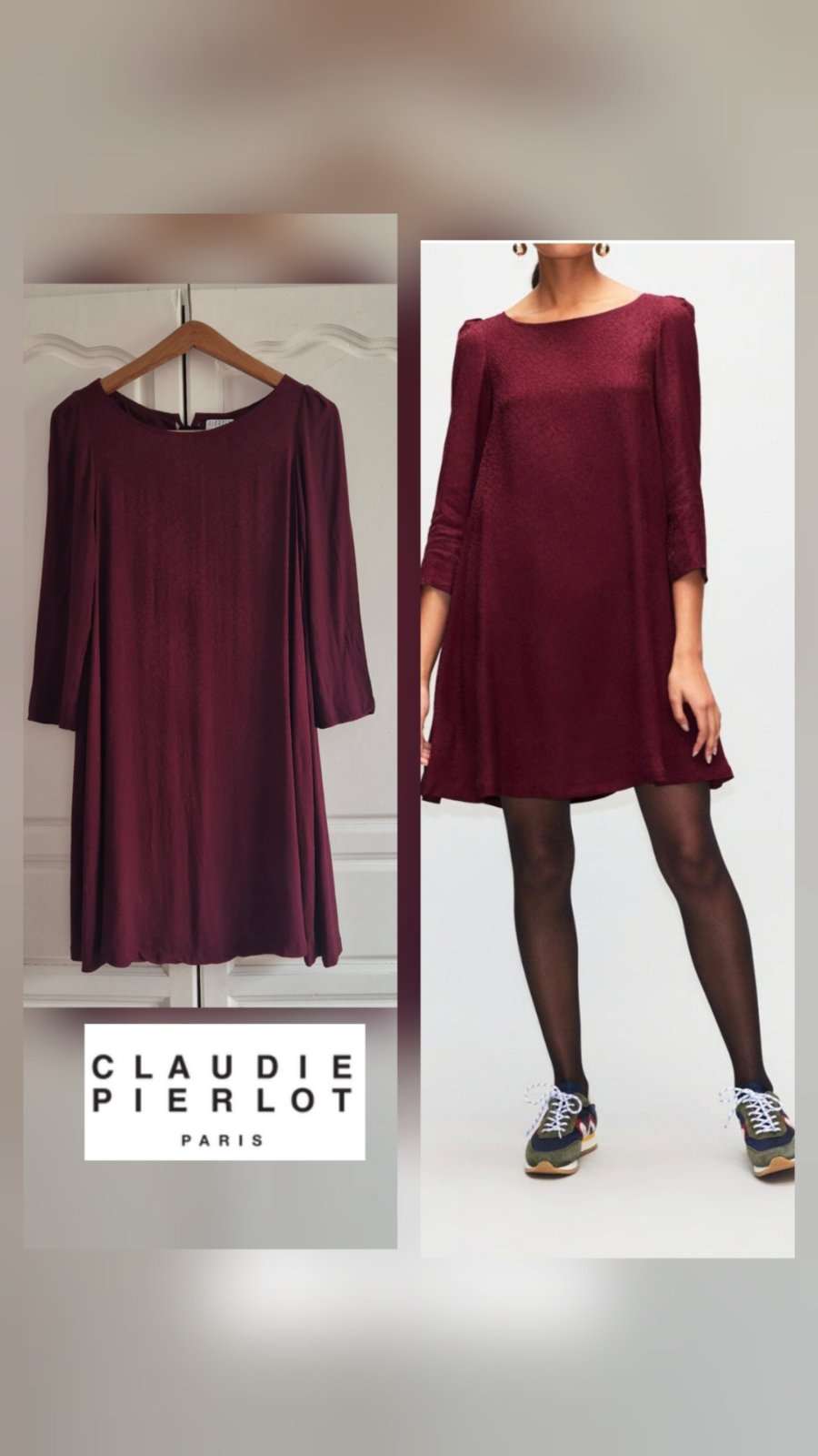 Sublime robe claudie pierlot  manches trois quard