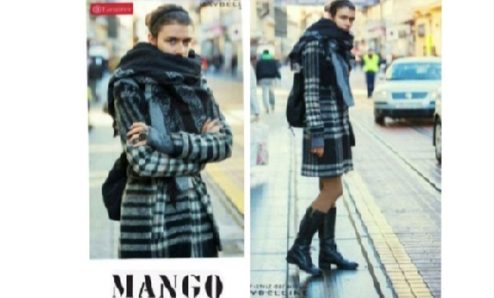 très beau manteau mango en laine ceinturé 