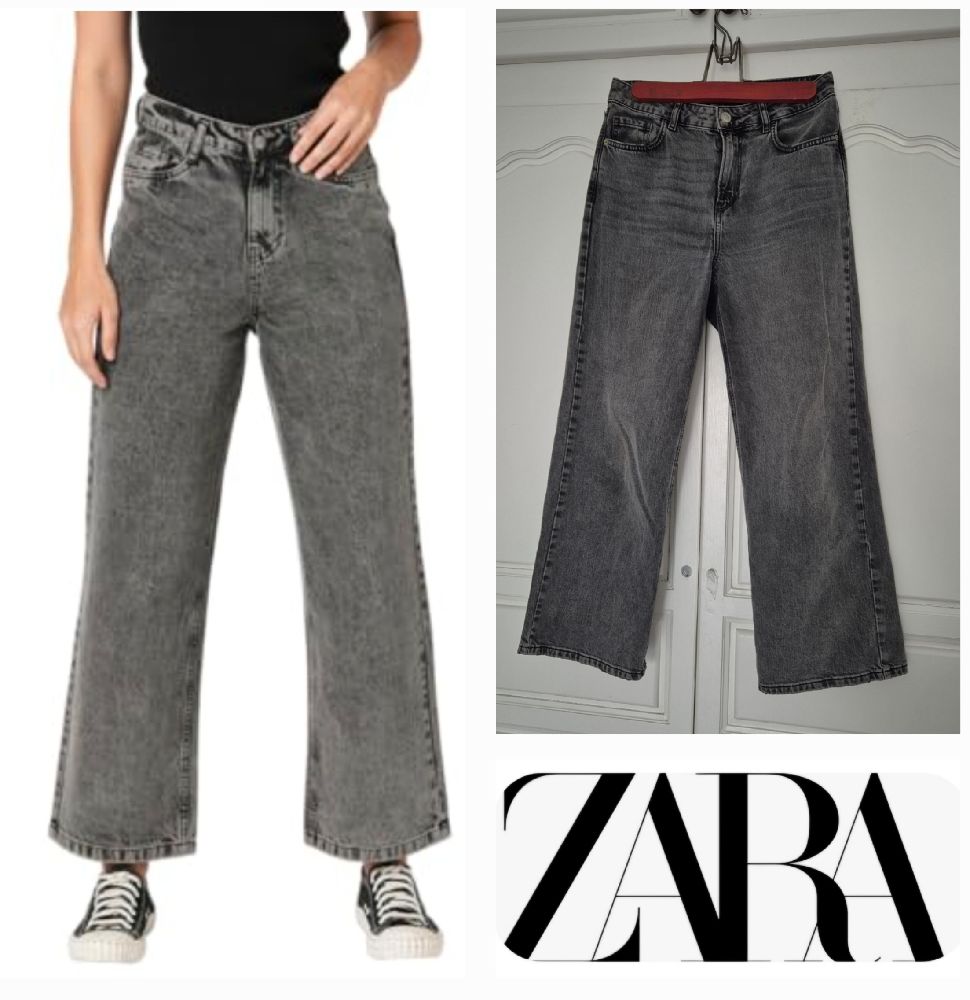 ZARA jeans straight fit cropped 