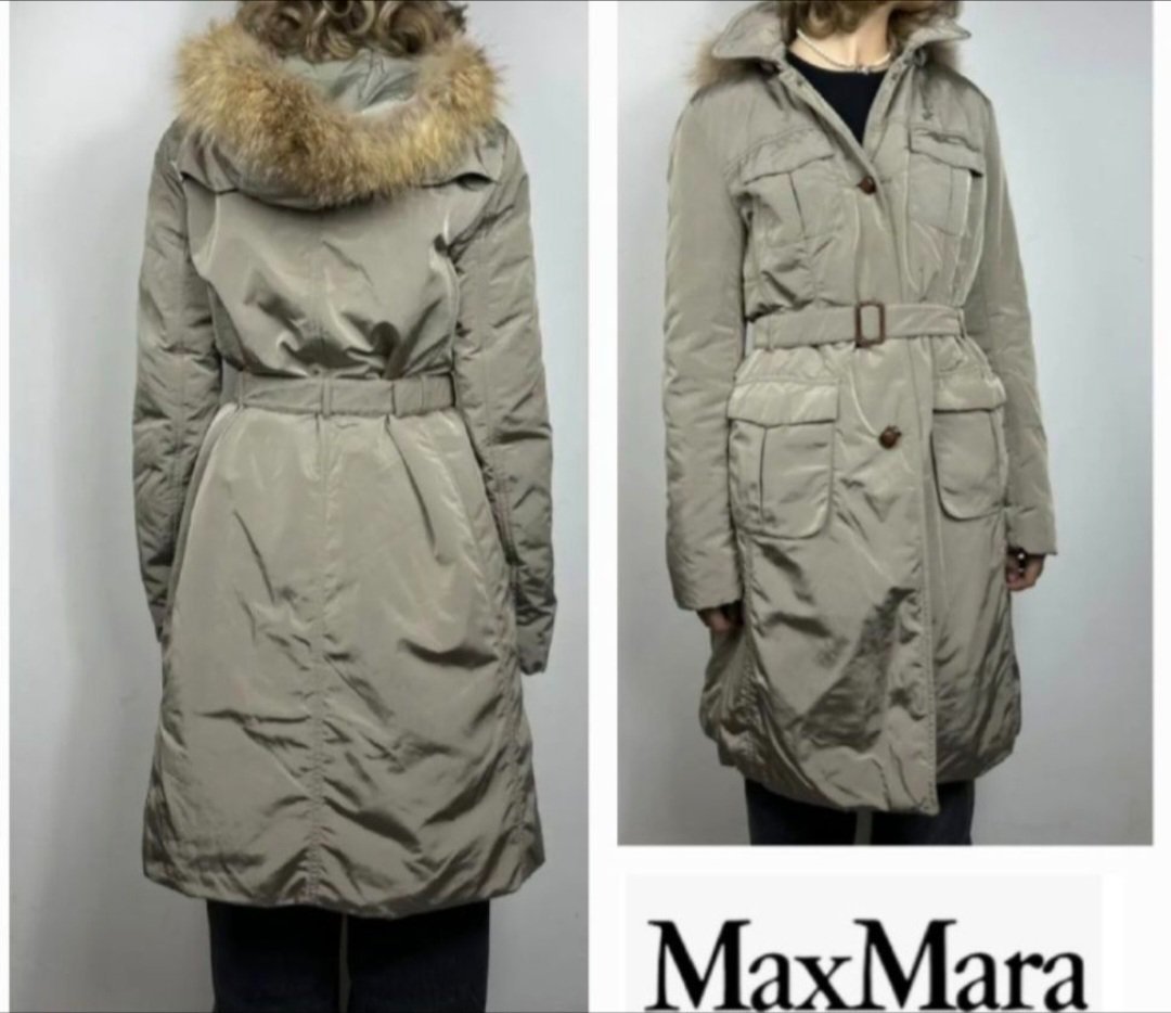 Trés jolie manteau s maxmara ceinturé à capuche 