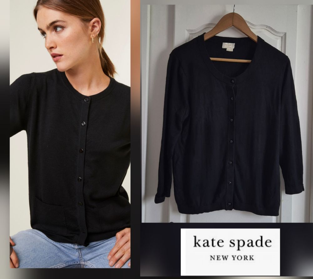 Sublime cardgan kate spade authentique boutons à perles tt neuf