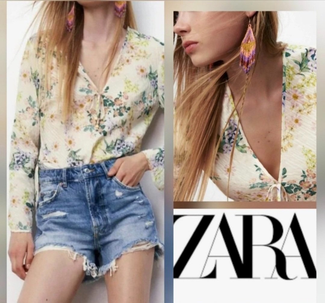 Trés jolie blouse zara floral tt neuf