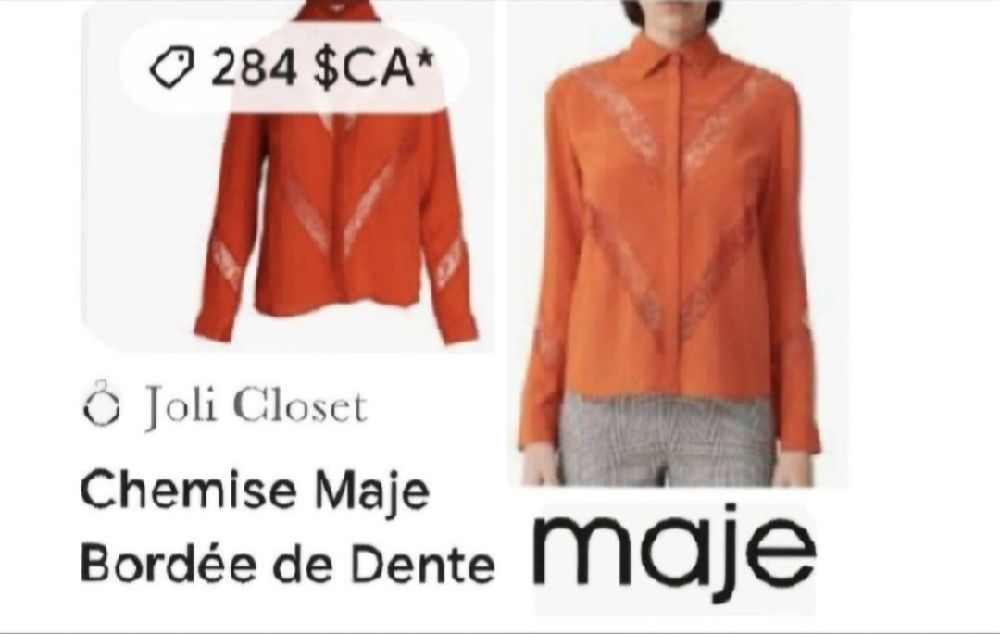 MAJE authentique en soie 