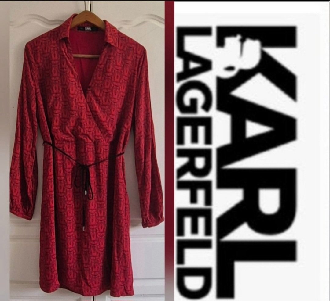Magnifique robe karl lagerfeld ceinturé