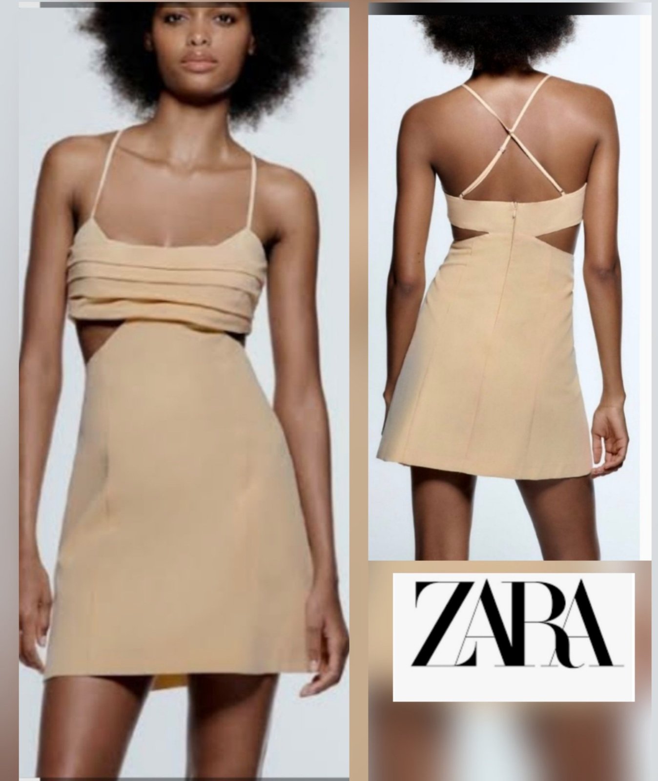 Sublime robe zara créme avec détaille dos nu