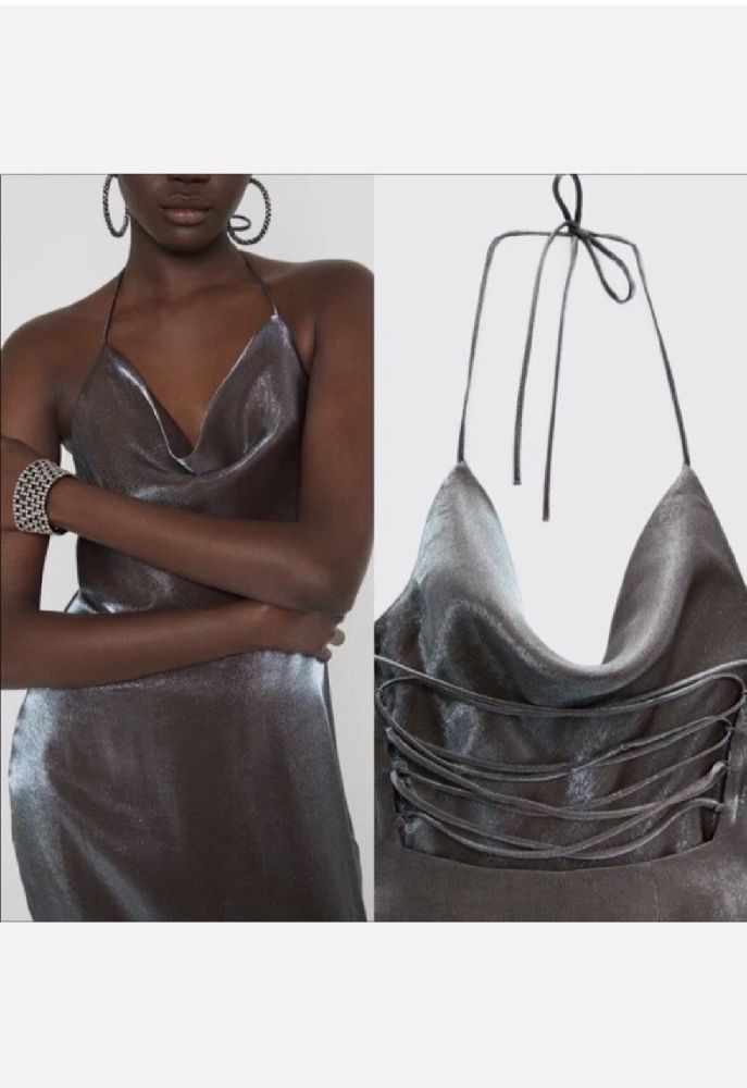 Magnifique robe zara longue dos nu à lacet réglable tt neuf