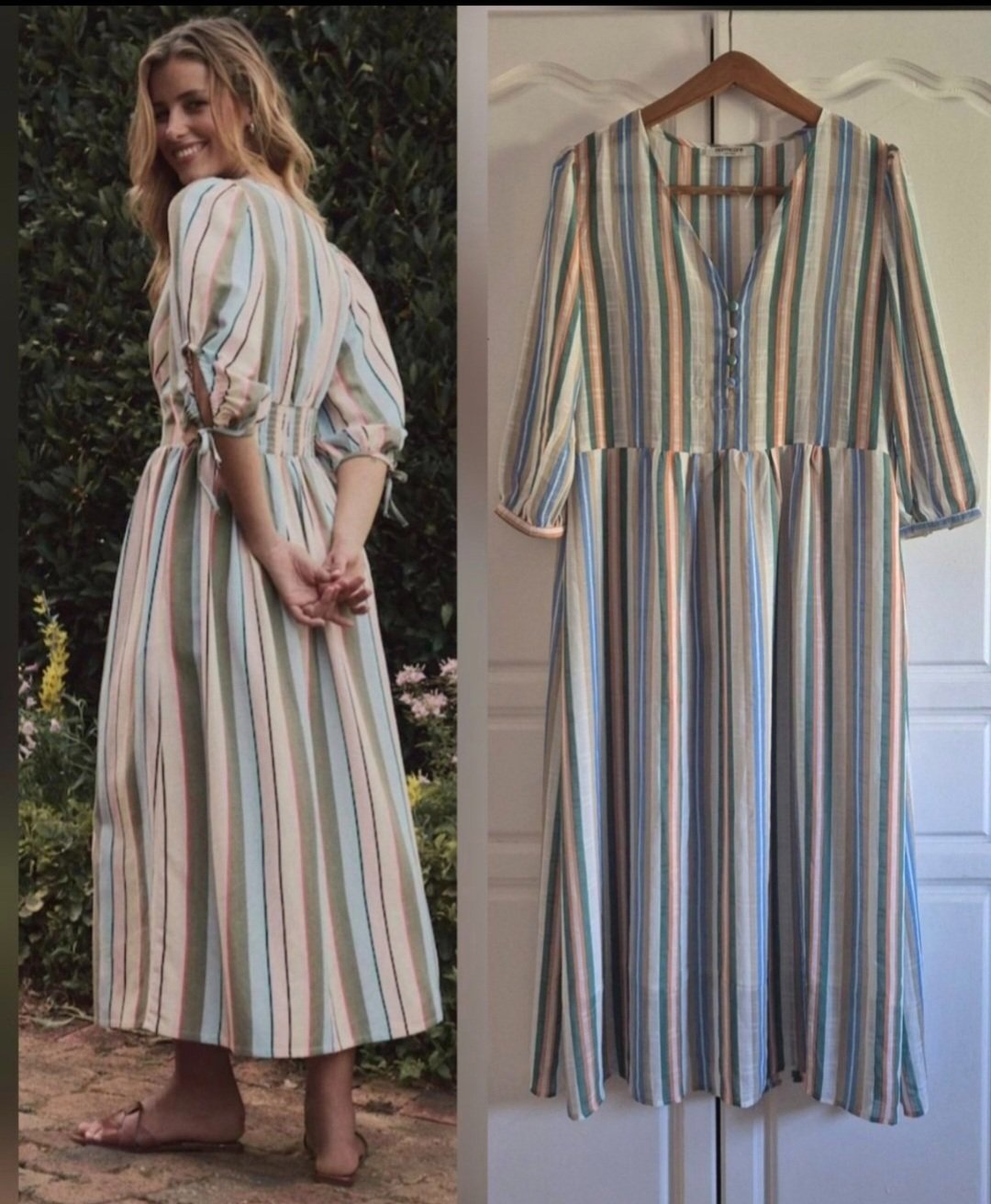 Belle robe longue à rayures neuf
