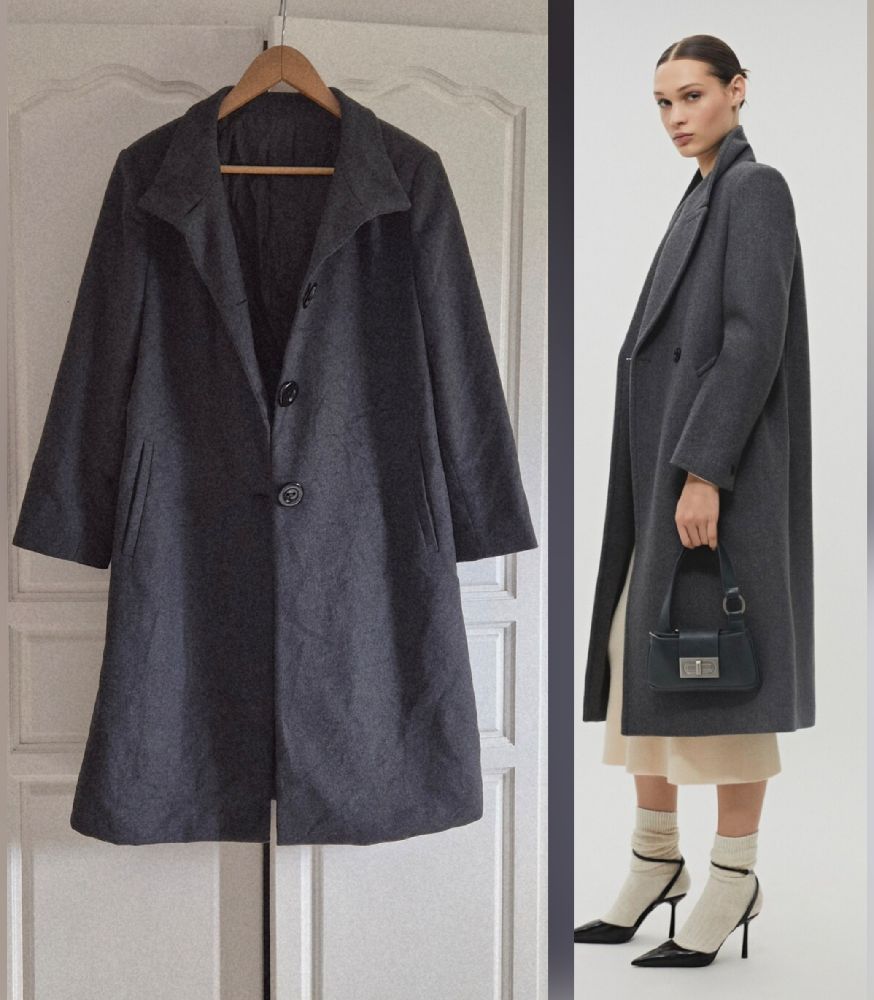 Magnifique manteau de haute qualité laine et cachemire mi-long neuf