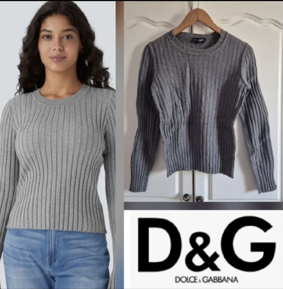 Sublime pull D&G cotelé authentique 