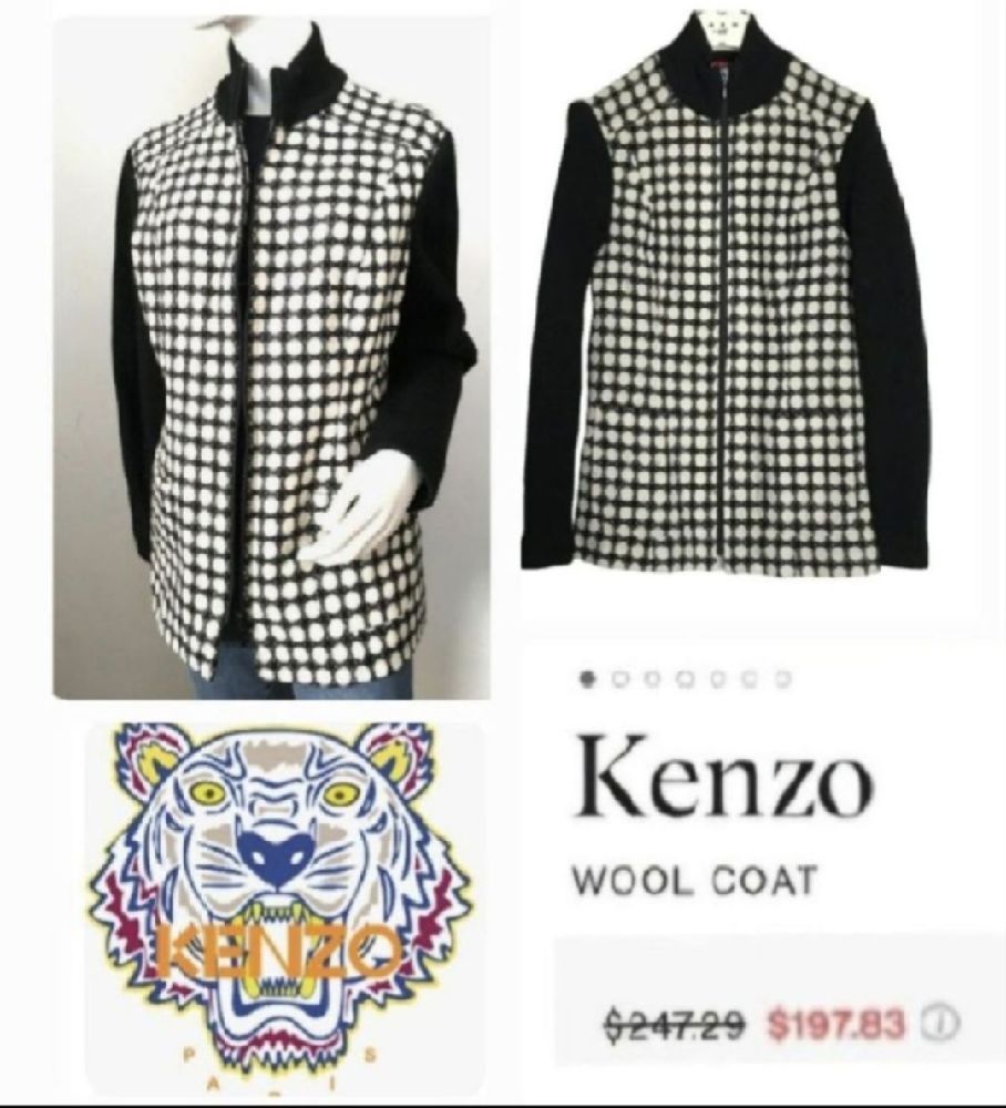 Magnifique veste manteau kenzo authentique en laine 