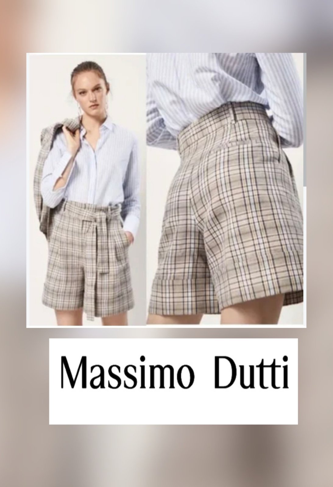 Magnifique bermuda à carreaux massimo dutti 