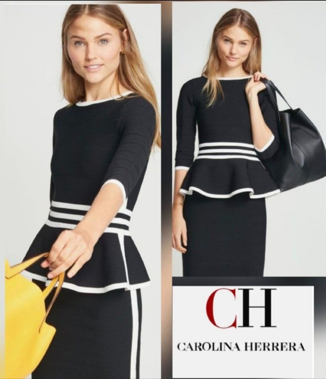 Sublime bliuse carolinaherrera authentique avec logo en doré