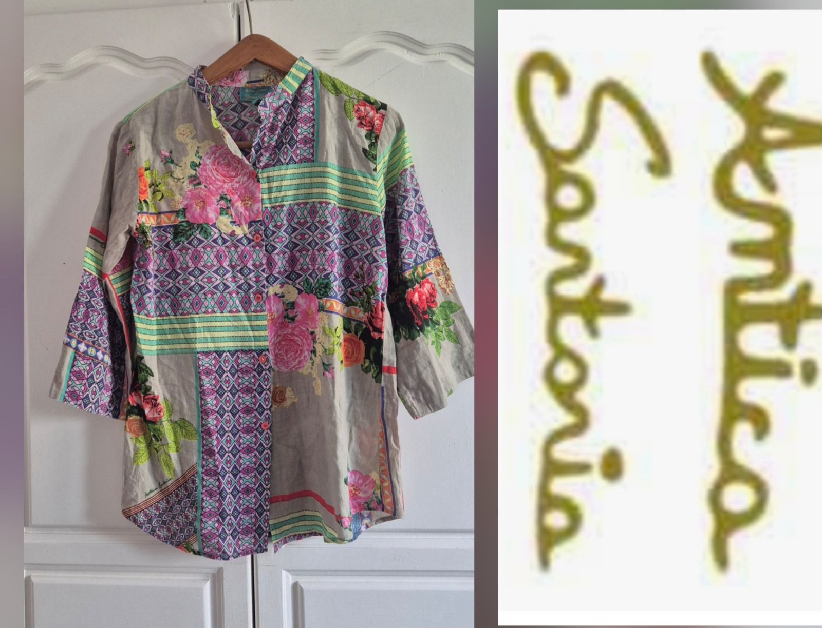 Trés jolie chemisier de antica sartoria monogram