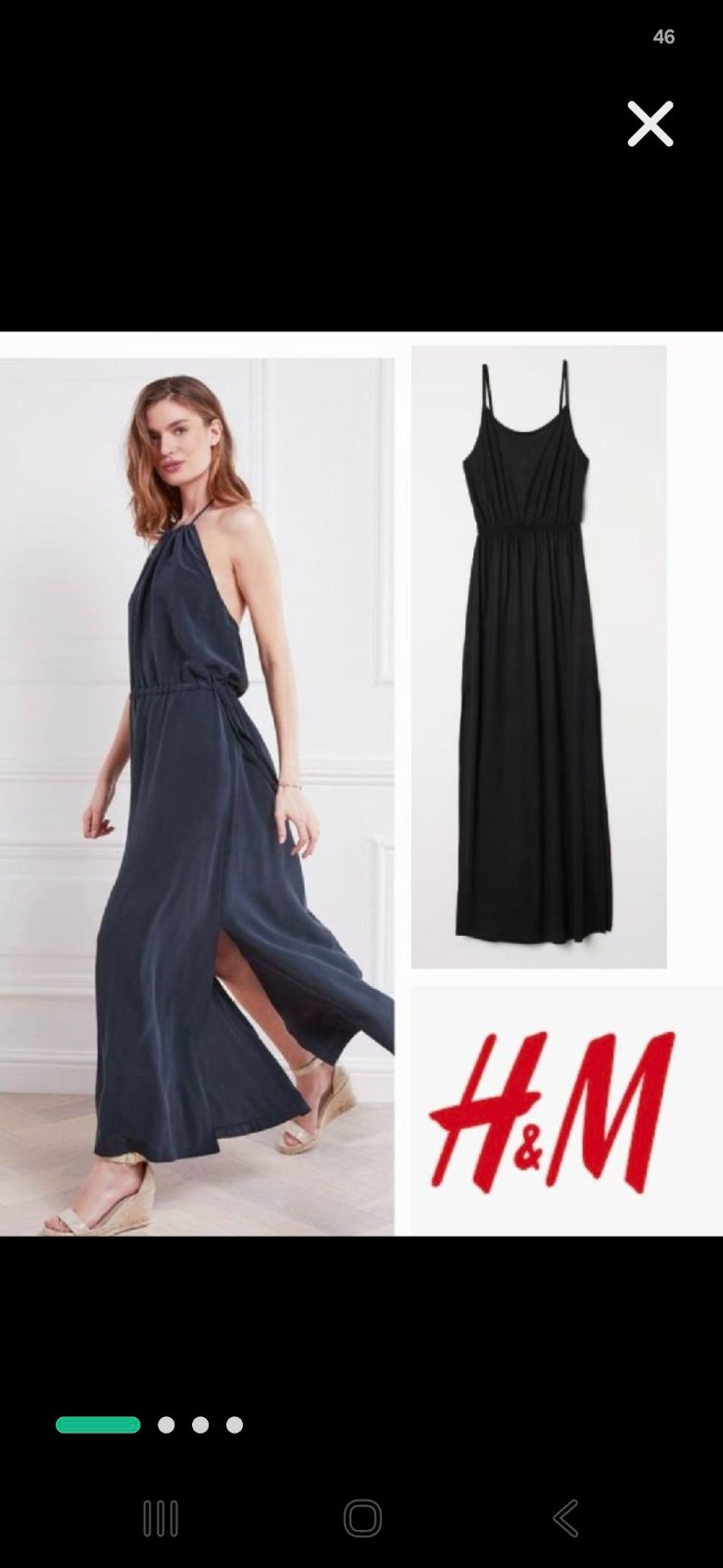 Sublime robe longue h&m avec 2 fantes