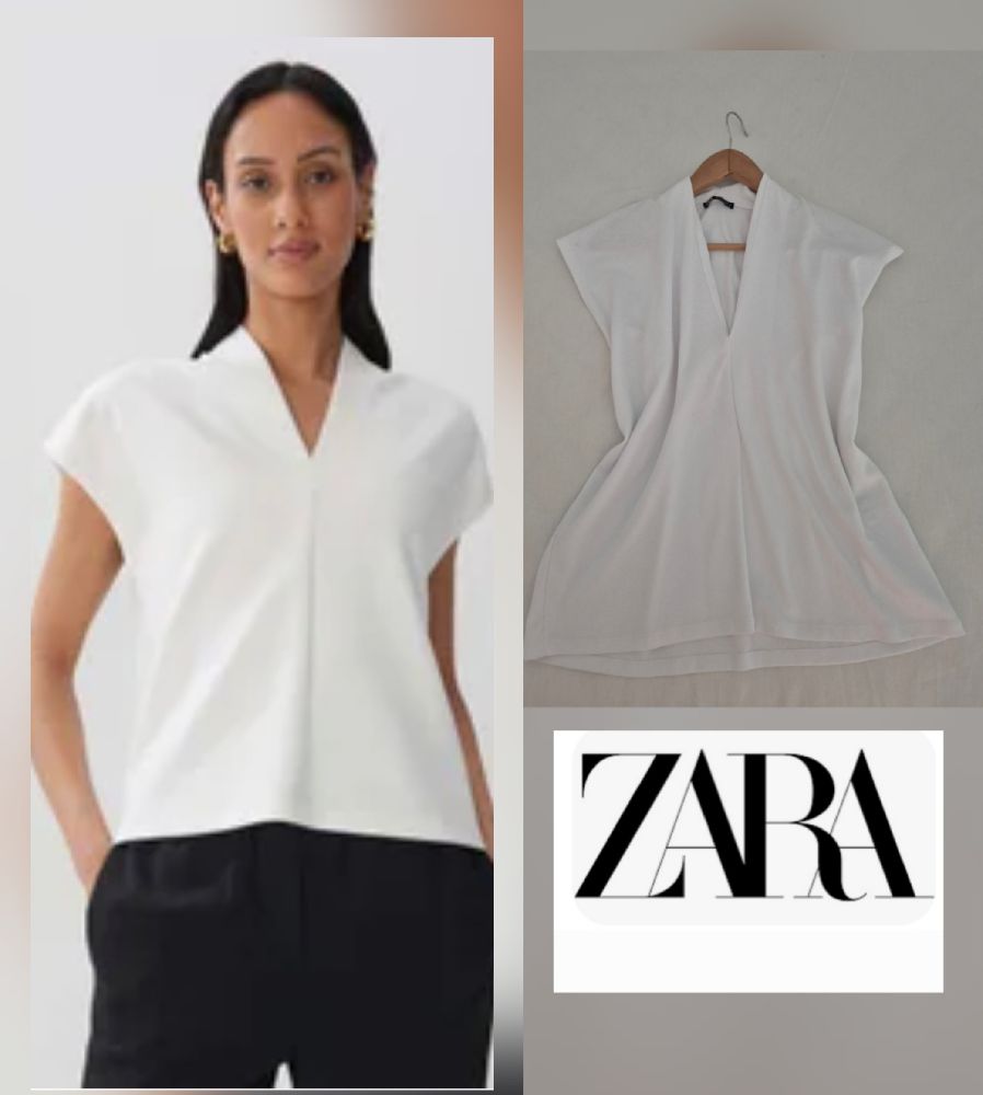 Très jolie pull style blouse zara à enclure v tt neuf