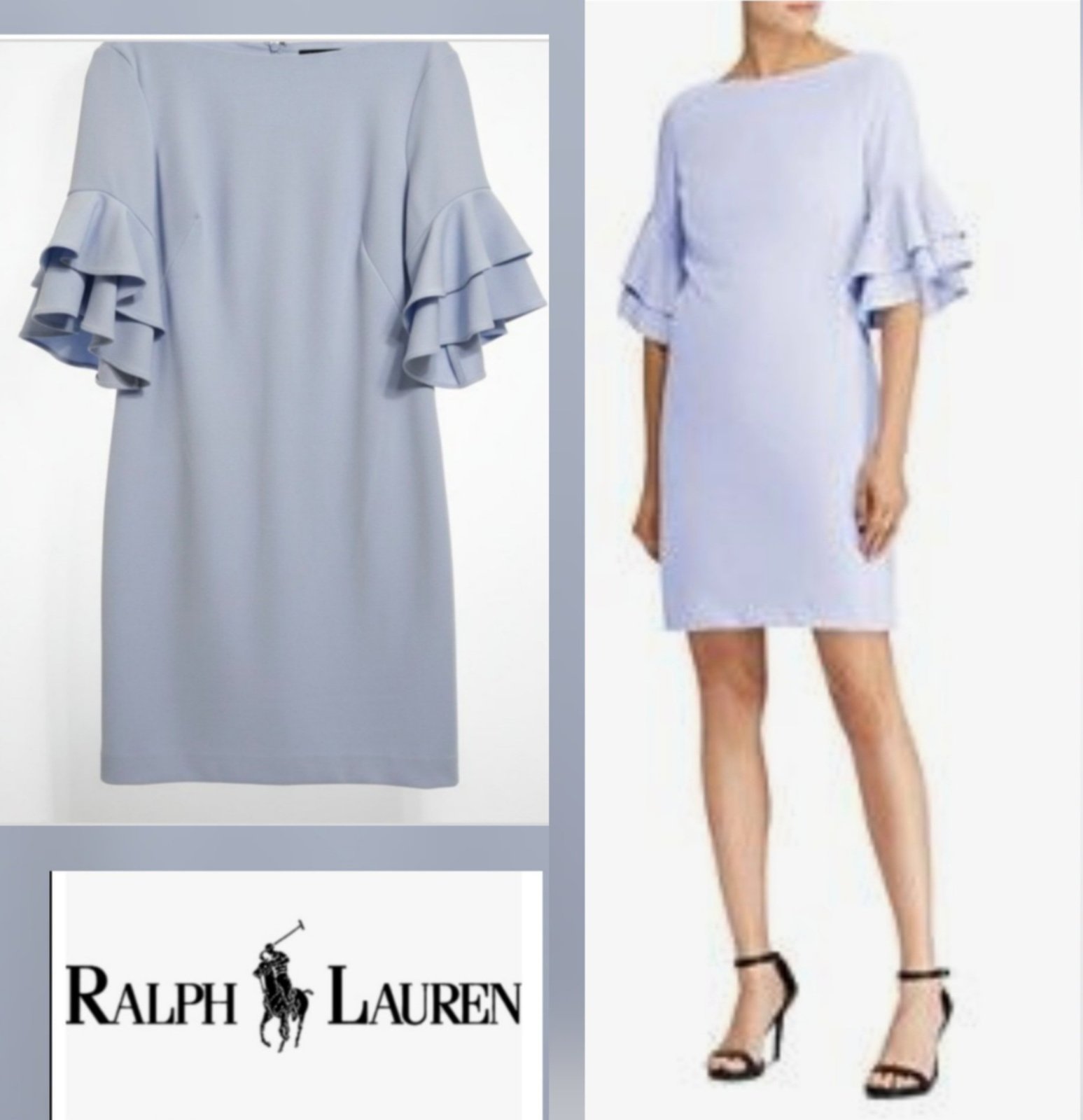 Sublime robe ralph laurent manches à volant trés chic 