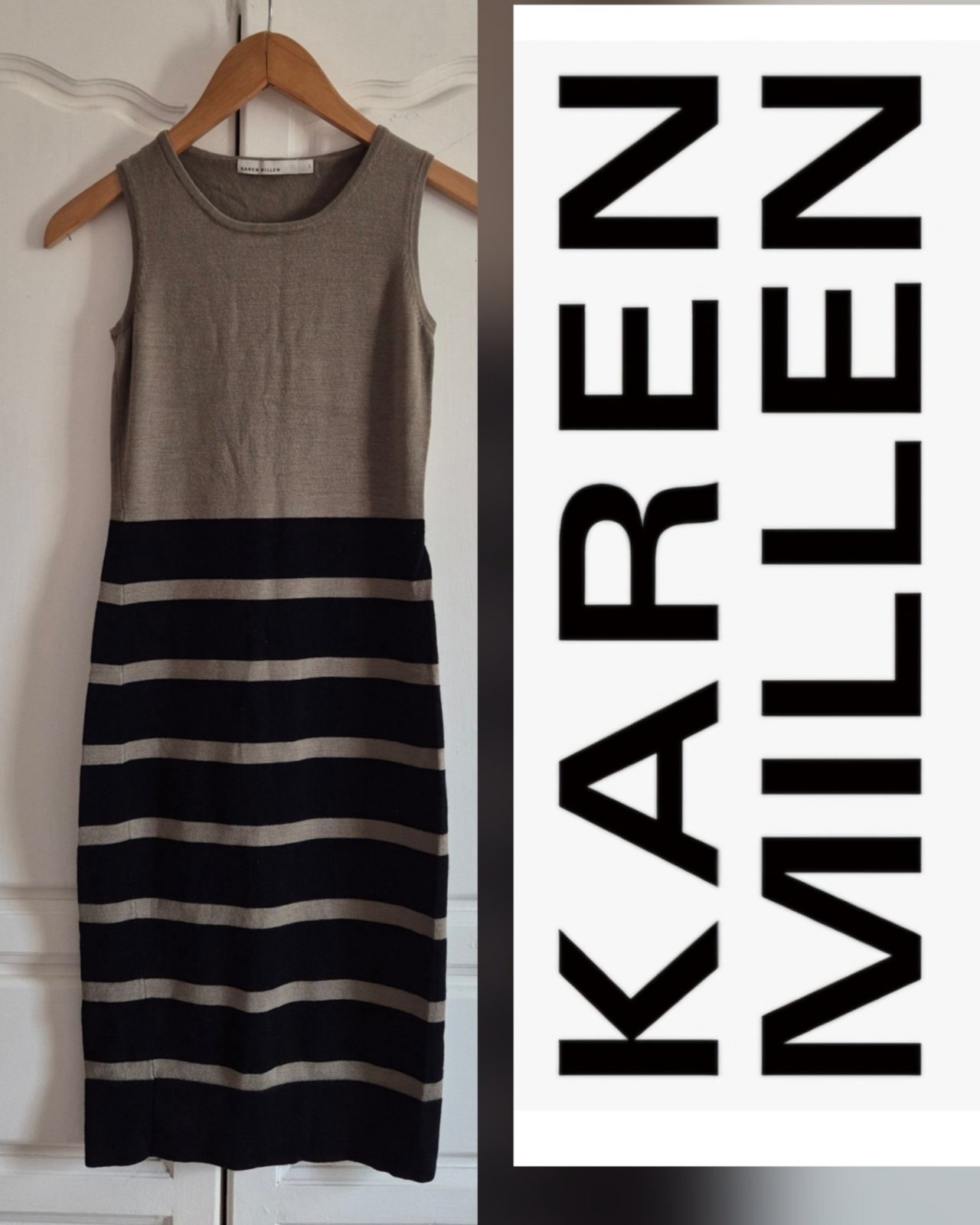 Sublime robe moulant à rayure de kare. Milen neuf