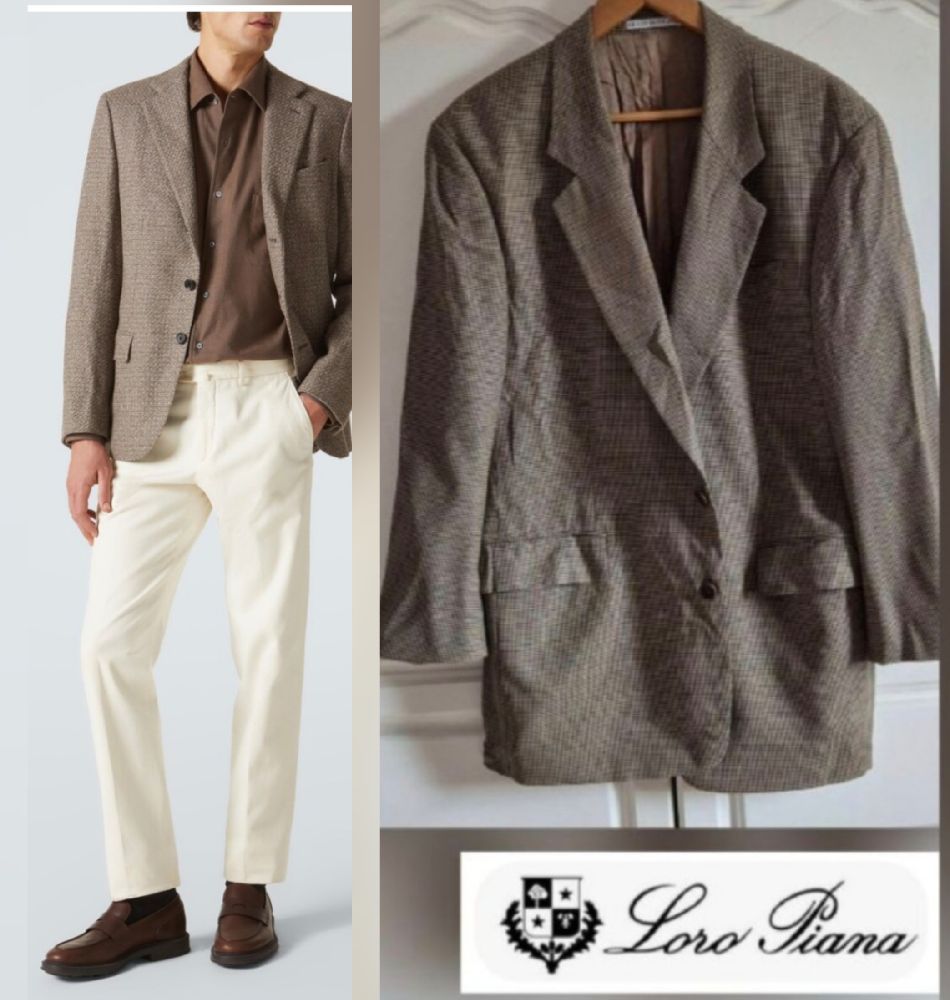 Jolie blazer homme loro piana x hugo boss à petit carreaux en pure laine vierge