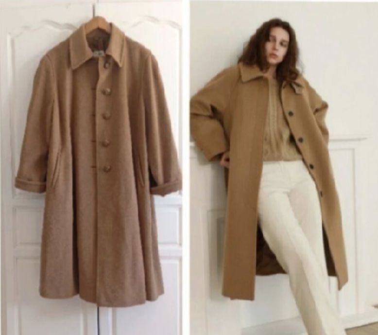 Magnifique manteau long en laine et cachemire trés chic en exellent état 