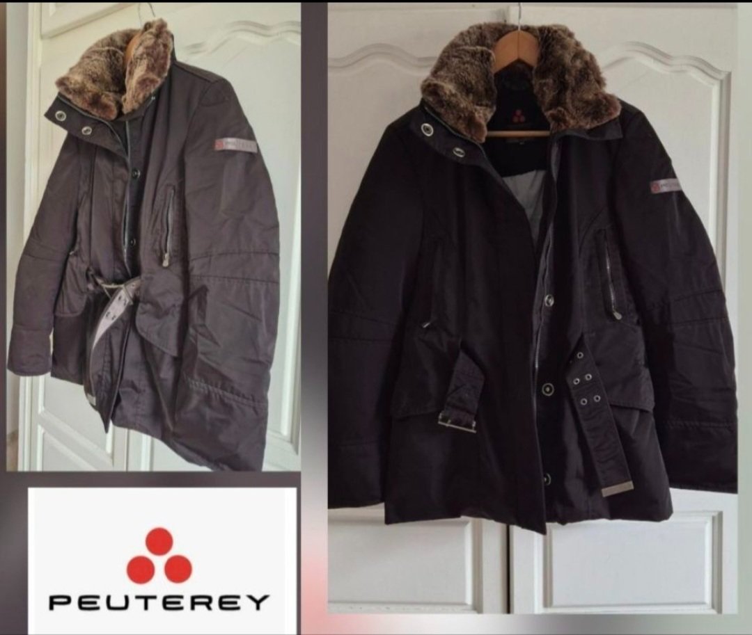 Manteau peuterey col à fourrure 