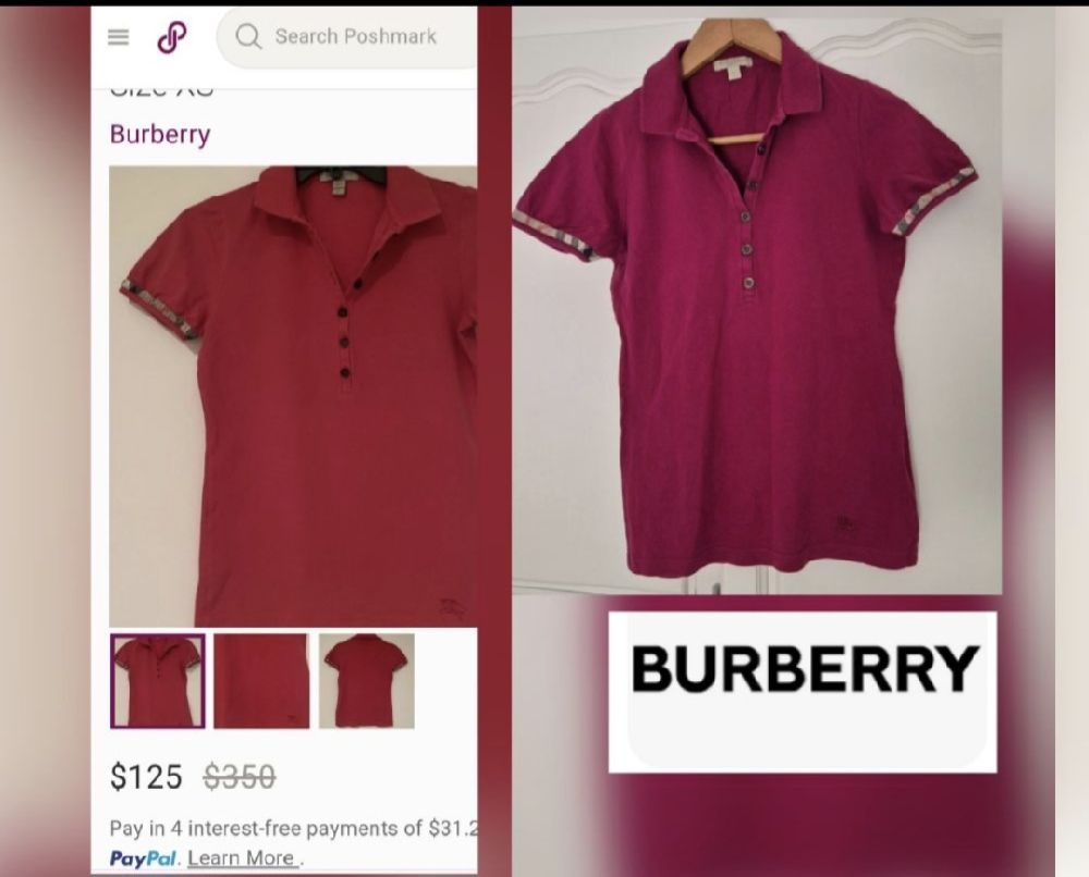 Polo burberry authentique très stylé 