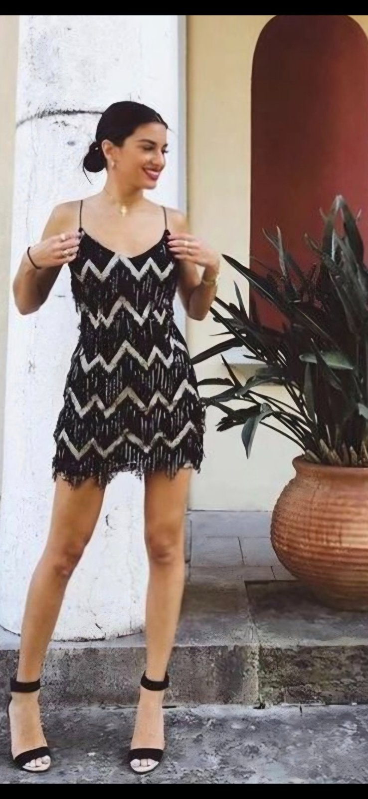 Magnifique robe zara en sequins argenté