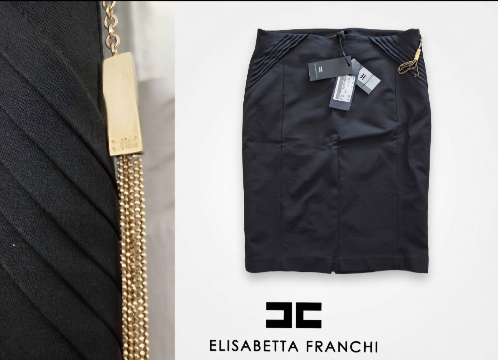 Magnifique jupe crayon elisabet franchi de cotéta franchi neuf 