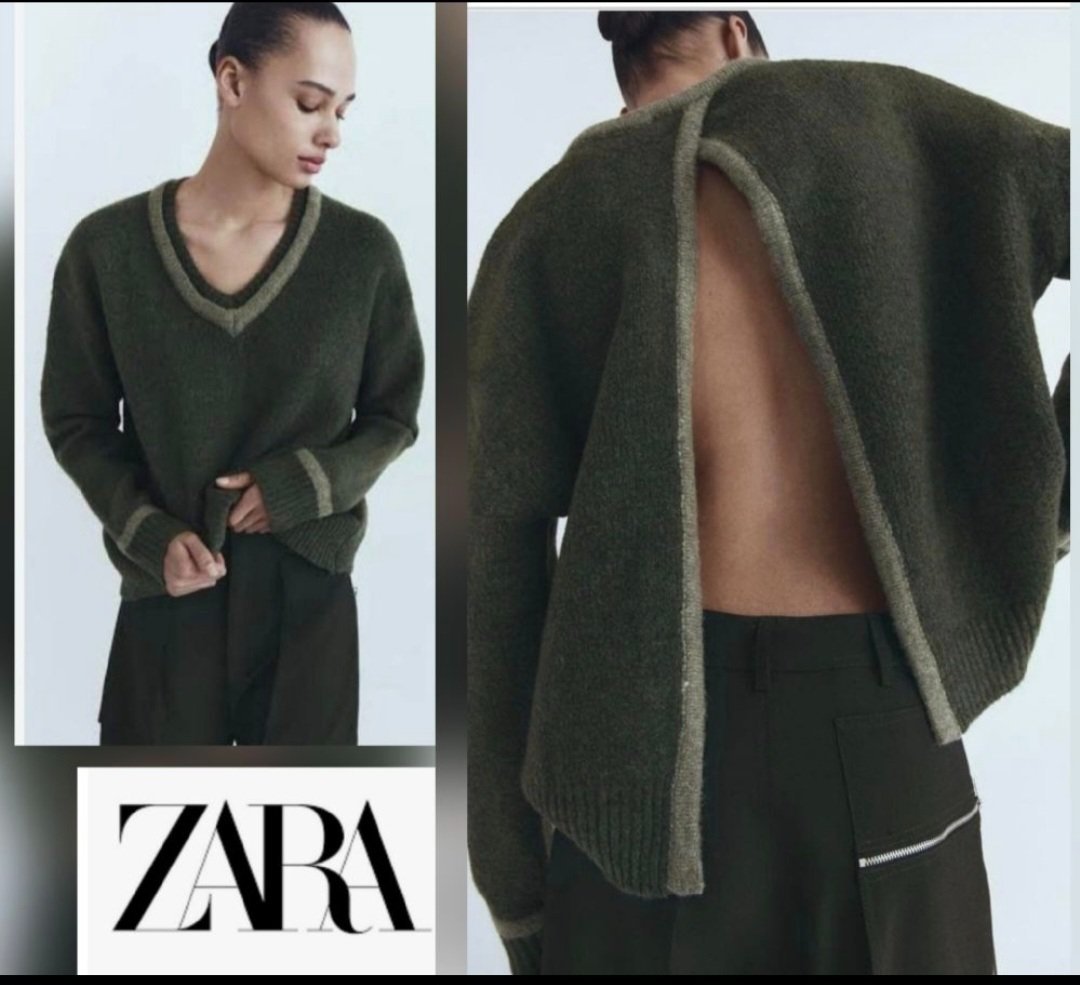 Magnifique pull zara dos ouvert tt neuf