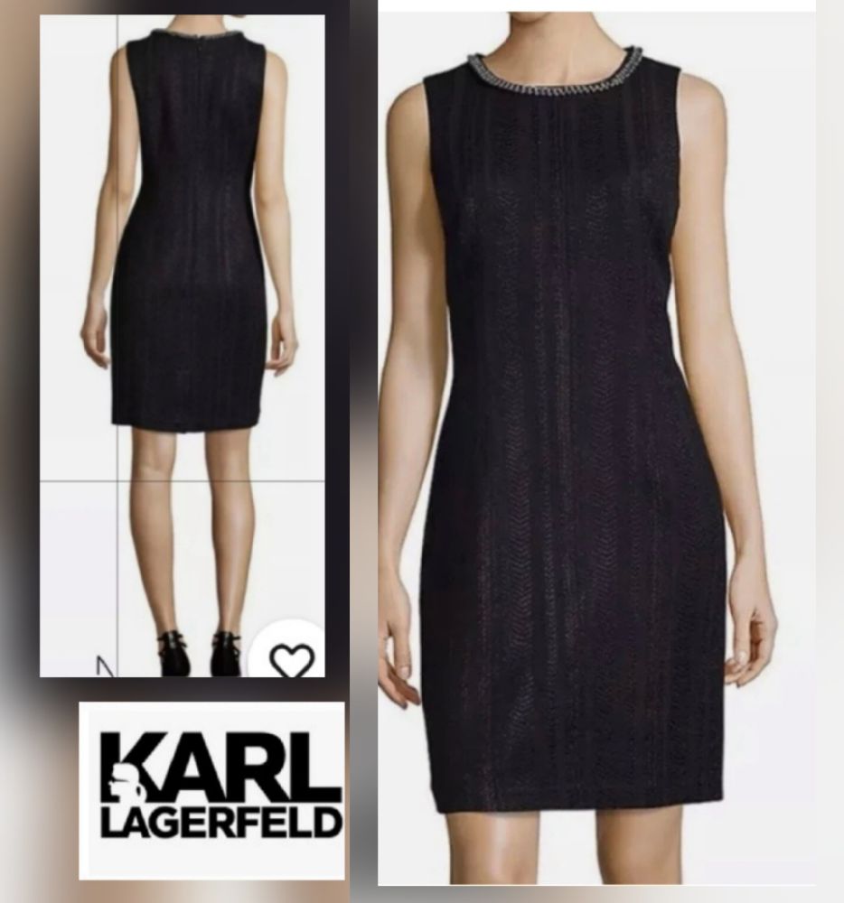 Sublime robe Karl LAGGERFELD avec une belle chaîne à perles 
