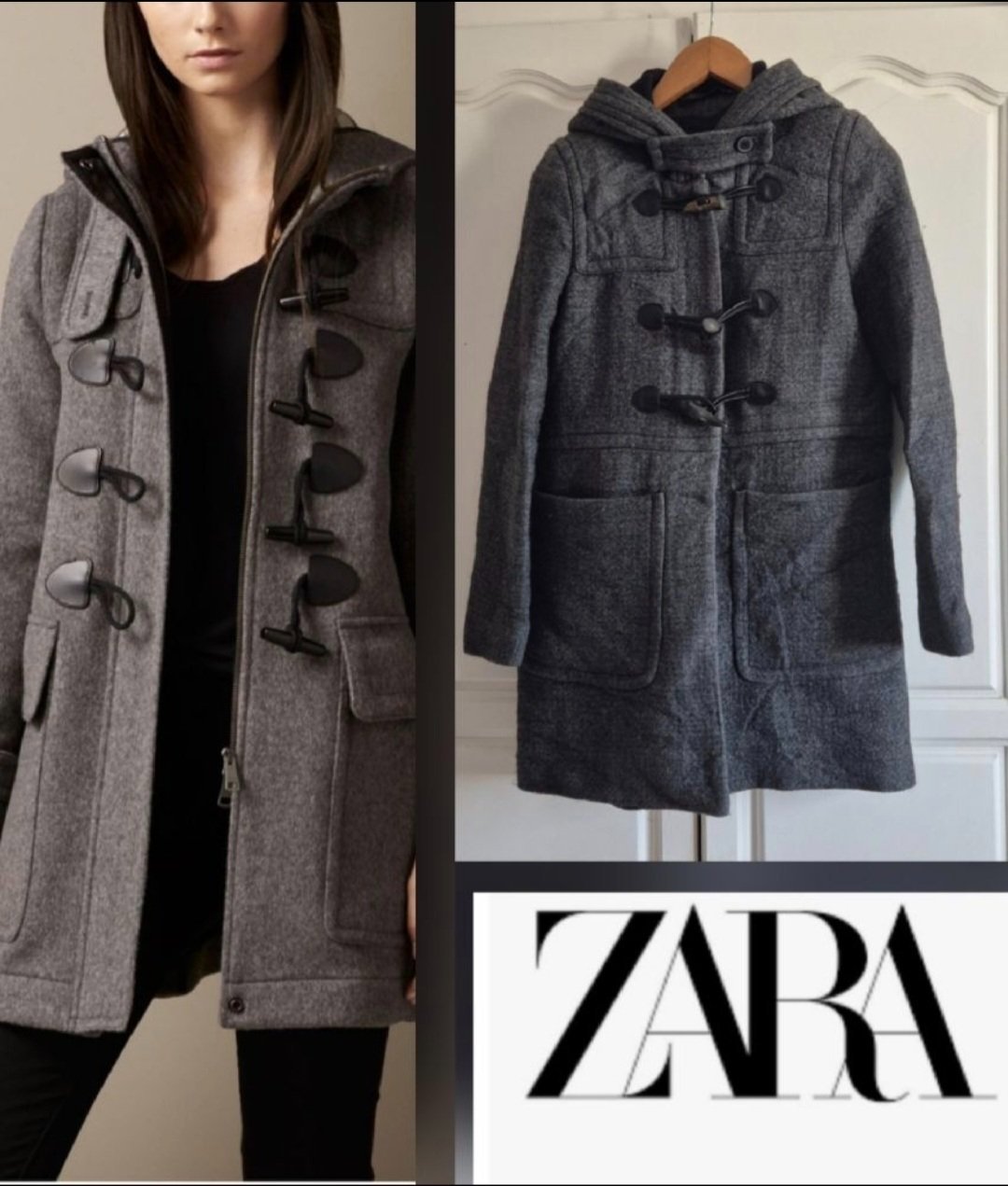 Très jolie manteau zara à capuche 