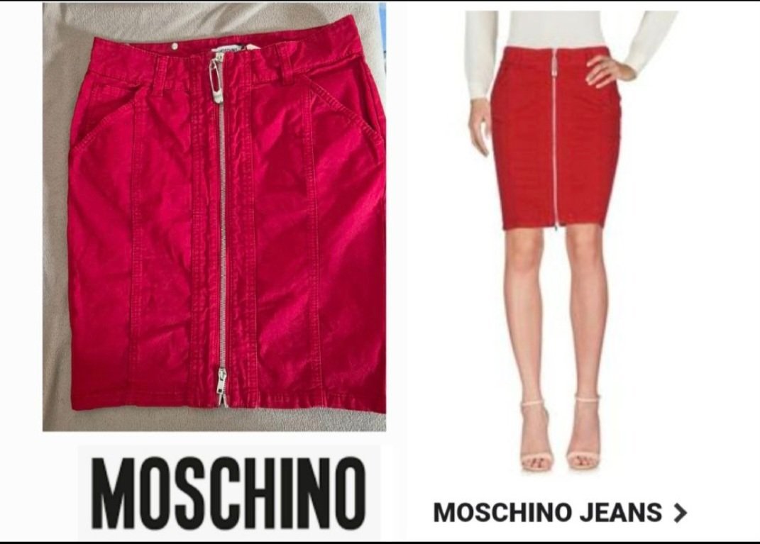 Sublime jupe moschino love à zip tt neuf