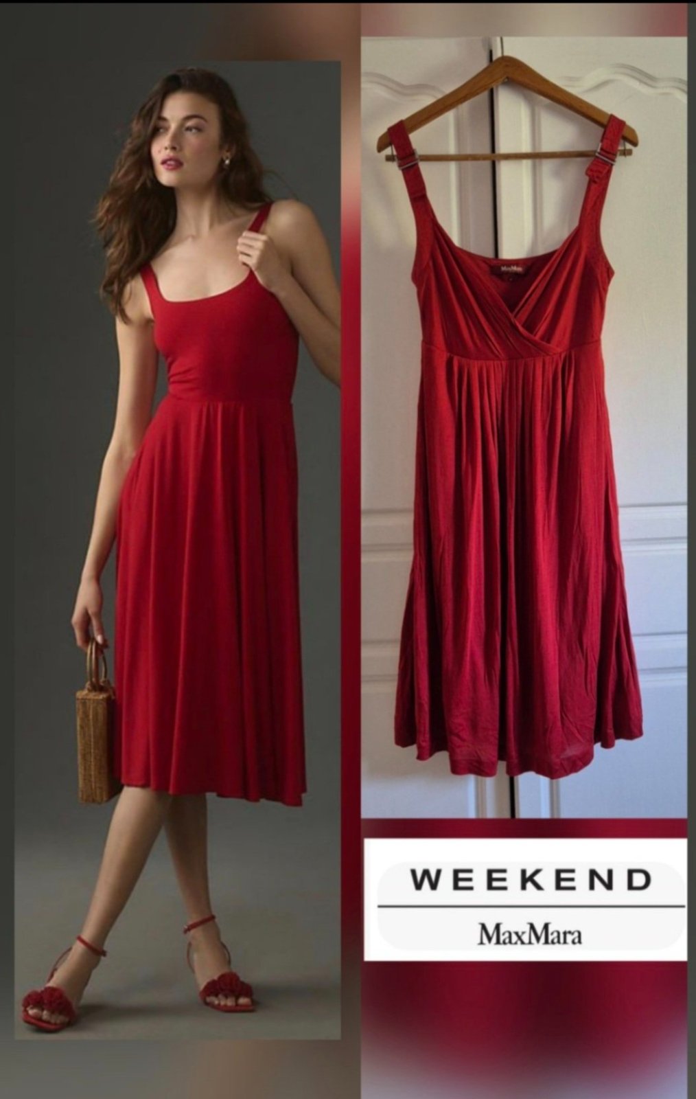 Magnifique robe maxmara 100% soie à bretelle reglable 