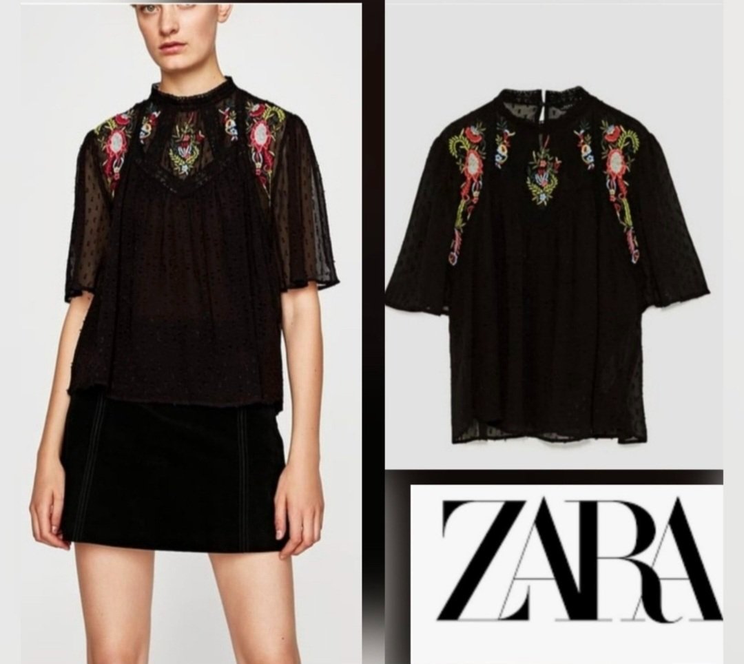Trés jolie blouse zara à broderie 