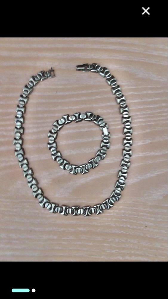 collier et bracelet en acier inoxidable🌺profitez de la remise dabchy