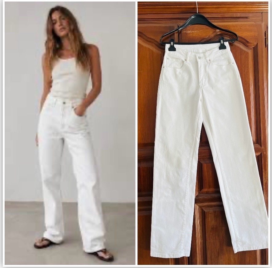 Magnifique jean blanc coupe droite🤍profitez des promos dabchy