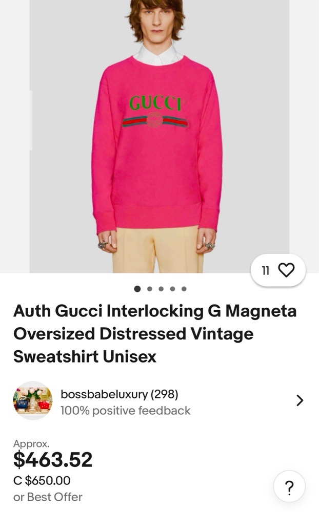  Gucci authentic oversize🩷profitez des promos dabchy