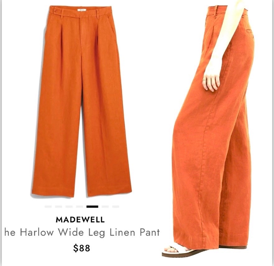 Madewell the Harlow wide leg linen pants ❤️profitez des promos dabchy