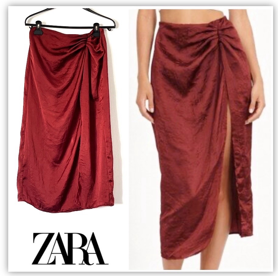 Jupe porte feuille en satin froissé ❤️🌺❤️profitez des promos Dabchy