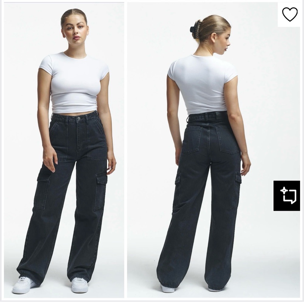 Jean cargo taille haute🖤profitez des promos dabchy