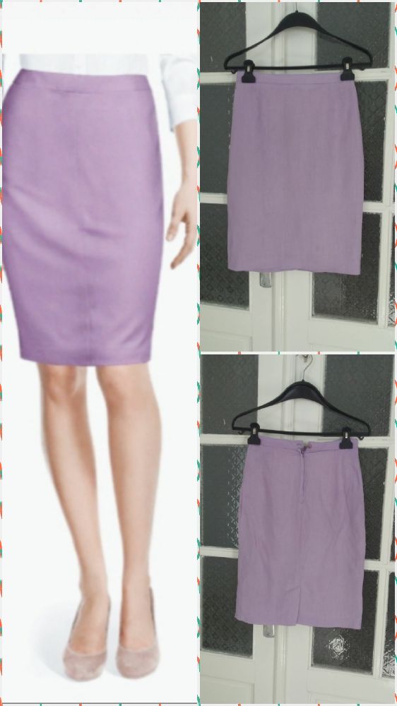 Jupe droite taille haute 