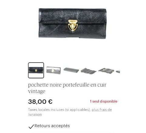  Pochette porte feuille en cuir vintage 🌻profitez de la remise dabchy