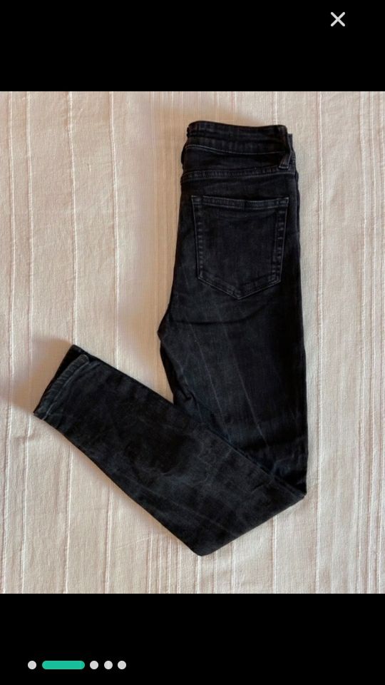 jean délavé, taille haute MANGO